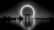 © 88888 - Japanese torii gate silhouette night