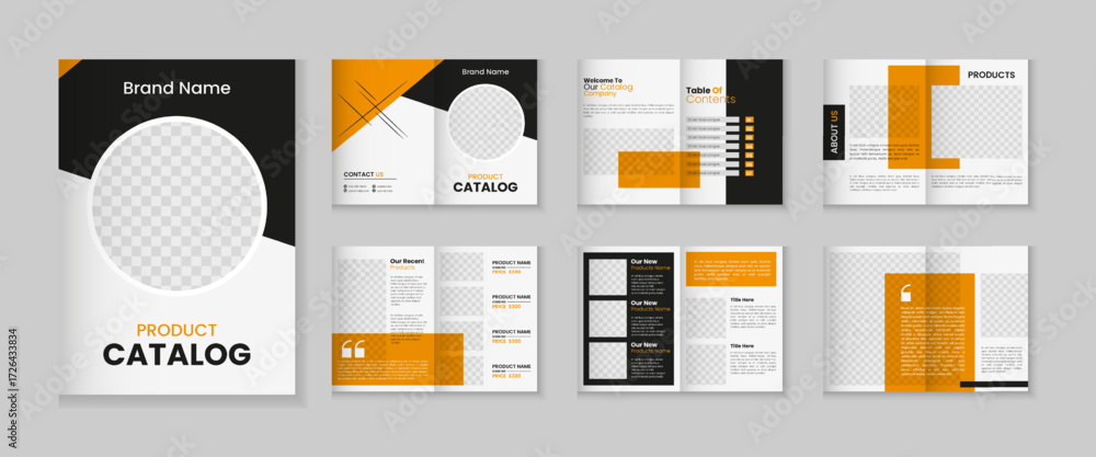 Layout template for company profile Stock Vector | Adobe Stock