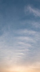 Wall Mural - Twilight and dawn sky with cumulus cloud time lapse in an evening.