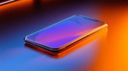 Futuristic three dimensional smartphone concept modern technology sleek design.