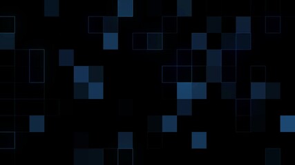 Wall Mural - Seamless Looping Glowing Blue Squares Digital Background
