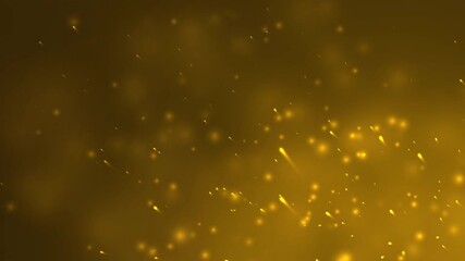 Wall Mural - Seamless Looping Glowing Golden Particles Background Video

