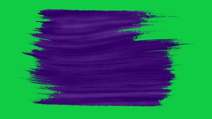 Wall Mural - 3D painted flowing brush strokes artistic stripes design on green screen alpha channel key background motion graphics visual effects animation overlay paint colour royal dark purple