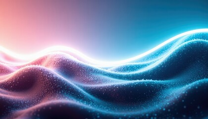 Abstract Wave Background Blue and Pink Gradient Digital Art