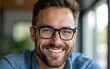 © Joseph - Smiling man wearing eyeglasses. High quality