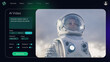 © Gorodenkoff - Artificial Intelligence Software on a Computer Promted to Create an AI Generated Content with an Astronaut. Text to Video App Showing a Futuristic Scene with a Female Astronaut Exploring a New Planet