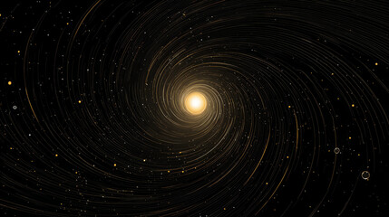 Wall Mural - Spiral galaxy with glowing star center in space