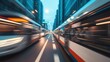 © Sky - Abstract urban scene with motion blur, conveying dynamic city energy.