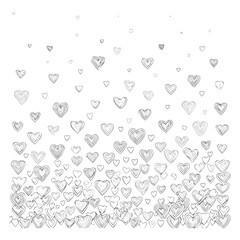 Wall Mural - Background of Falling Tiny Hearts