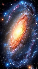 Wall Mural - Stunning spiral galaxy in deep space