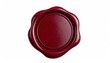 © Syafania - Close-up of a deep burgundy wax seal.  A smooth, circular seal with a slightly raised edge