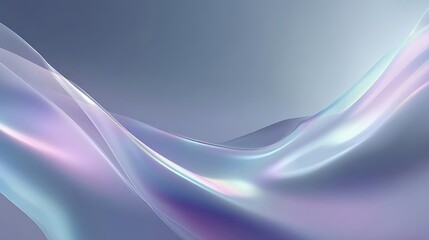 Wall Mural - Abstract Light Wave Pattern with Soft Gradient Colors for Technology and Design