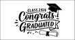 © Peacock - Congratulations Class of 2026 greeting sign. Congrats Graduated. Congratulating banner. Handwritten brush lettering. Isolated vector text for graduation design, poster, invitation, greeting card