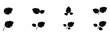 © Line Wave - Black dark isolated leaf icon set on white page.  Vector isolated leaf icons on white background.  Nature black leaf icon set on white page. EPS 10.