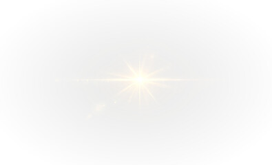 Wall Mural - Overlay, sun, light, sunbeam, shine in a glowing solar effect. Transparent PNG perfect for Overlay designs.