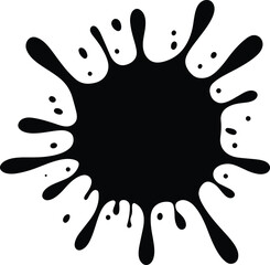 Naklejka na meble black ink splashes