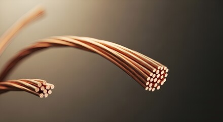 Copper wire electrical cable electricity power cord wiring metal conductor industrial connection technology