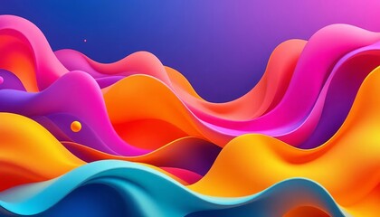 Wall Mural - abstract colorful wave