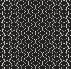 Square 3D line pattern black background design