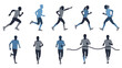 © Stock Image Paradise - People in Fitness Gym Vector Illustration Set – Cardio and Strength Training Exercises AI EPS PNG JPEG