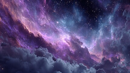 Wall Mural - Beautiful Swirling Cosmic Background in Deep Space Artwork