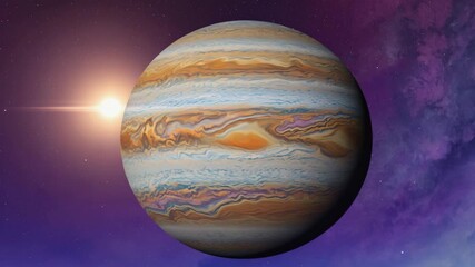 Wall Mural - A planet caught in the gravitational pull of two stars 