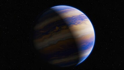 Wall Mural - A glowing gas giant reflecting nearby starlight 