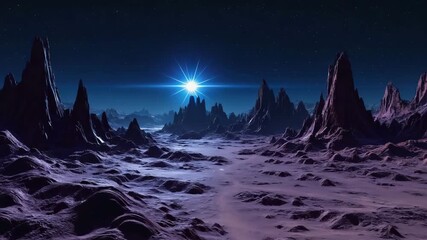Wall Mural - A rocky world orbiting a pulsating neutron star 