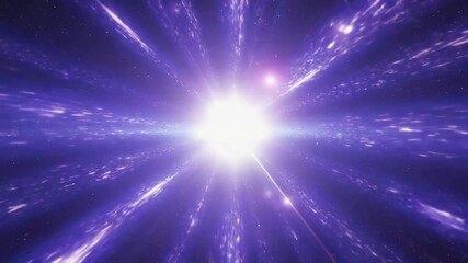 Wall Mural - A glowing star cluster orbiting a galactic center 