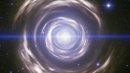 Wall Mural - A cluster of stars moving in spiral formation across deep space 