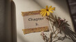 © Marina Darina - Chapter 2 title page with dried flowers on a book background