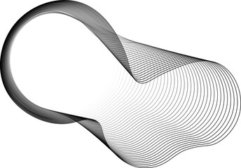 Wall Mural - Circular shape with flowing layered edges and a glowing center that radiates increasing opacity.