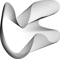 Wall Mural - Vector with clean fluid curves forming a round border around a center that increases in brightness.