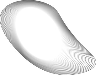 Wall Mural - Vector outline with organic curvature and layered structure enclosing a radiant circular middle.