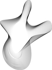 Wall Mural - Flowing outer contours wrap around a radiant central circle, creating a layered organic composition.