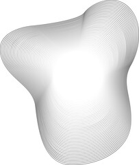 Wall Mural - Design element featuring central luminosity with outer contours in wavy motion forming a fluid frame.