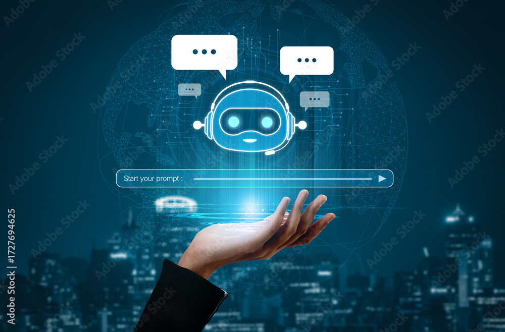 AI Virtual Assistant Artificial Intelligence Chatbot Controlled by ...