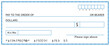 © bibin - Empty money cheque. Bank check. check book template with pattern and blank fields. Currency payment coupon, US dollar check background.