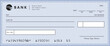 © bibin - Empty money cheque. Bank check. check book template with pattern and blank fields. Currency payment coupon, US dollar check background.