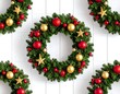 © Lampungg - Christmas wreaths on a white wall