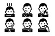 © Coosh448 - Windburn Skin Icons. Solid, filled icon set of windburn related skin issues: dryness, redness, irritation, inflammation, cracking, peeling, flaking, itching.