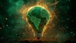 © pakndit - A conceptual illustration of the earth inside of a glowing lightbulb