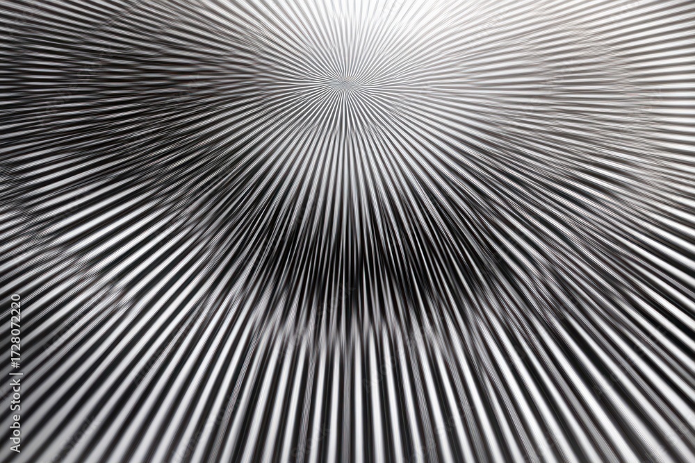 Black and white radial pattern with converging lines creating an ...