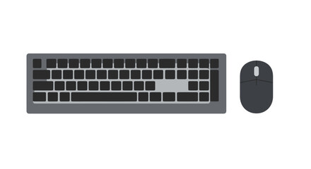 Modern Computer Keyboard and Mouse Set A Vector Illustration for Technology and Productivity