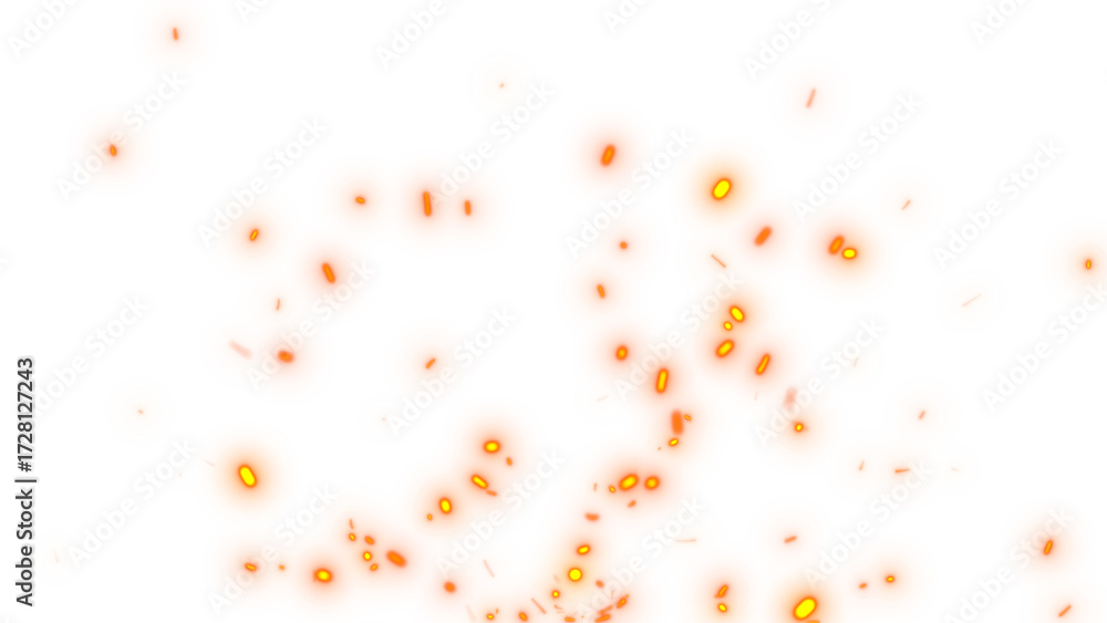 Fire Particle Transparency fire dust particles over transparent background overlay, Flying Fire ...