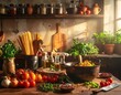 © 덕준 이 - cooking ingredients and utensils artistically arranged, professional