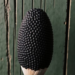 black Sesame close up shot  on wood background ui interface user