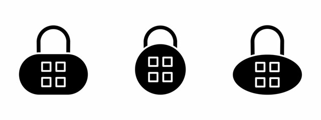 Padlock icon set. Vector symbol. Illustration of padlock. Padlock. Vector illustration. Stock vector.