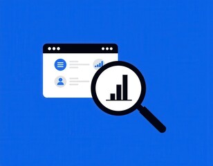 Risk management in finance concept with magnifying glass growth chart and financial icons Perfect for investment strategy business risk analysis and fintech presentations ui interface user