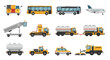 © Faisal - Collection of airport ground support vehicles and an airplane